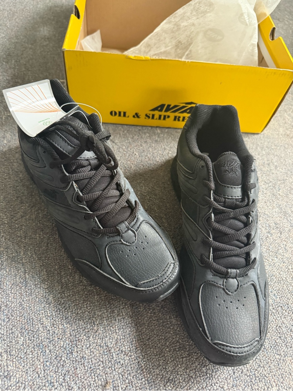 Avia Black Work Sneakers with Mesh Upper size 10